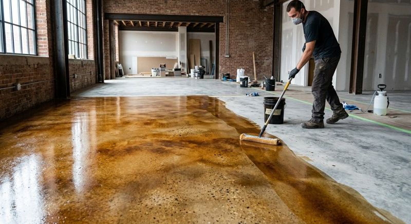 Concrete Floor Staining in Fort Worth, TX