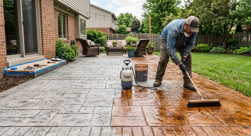 Cement Staining in Frisco, TX