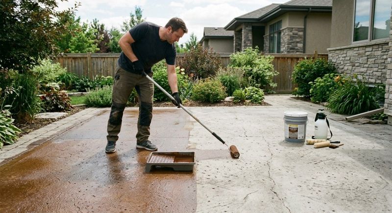 Concrete Driveway Refinishing in Frisco, TX