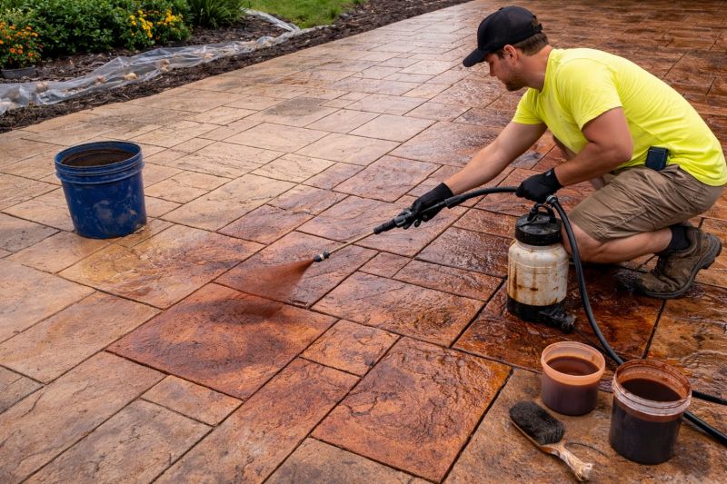 Concrete Patio Staining in Dallas, TX
