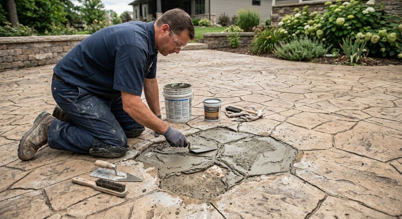 Decorative Concrete Repair in Doylestown, PA