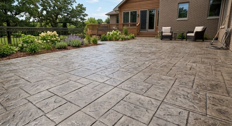 Stamped Concrete Installation in Frisco, TX