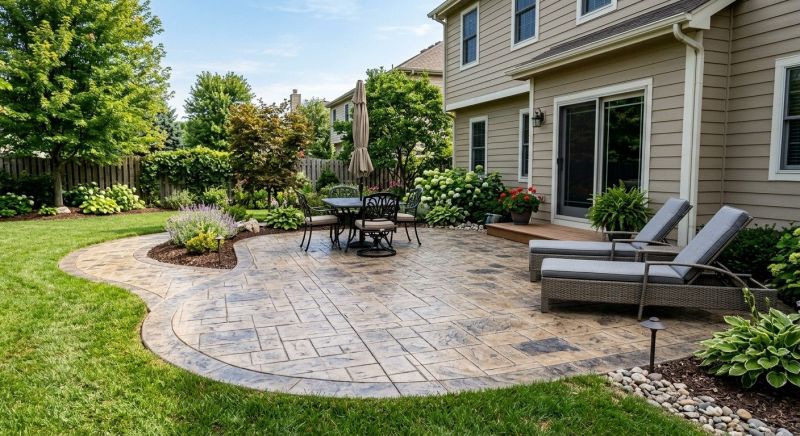 Stamped Concrete Patio Installation in Fort Worth, TX