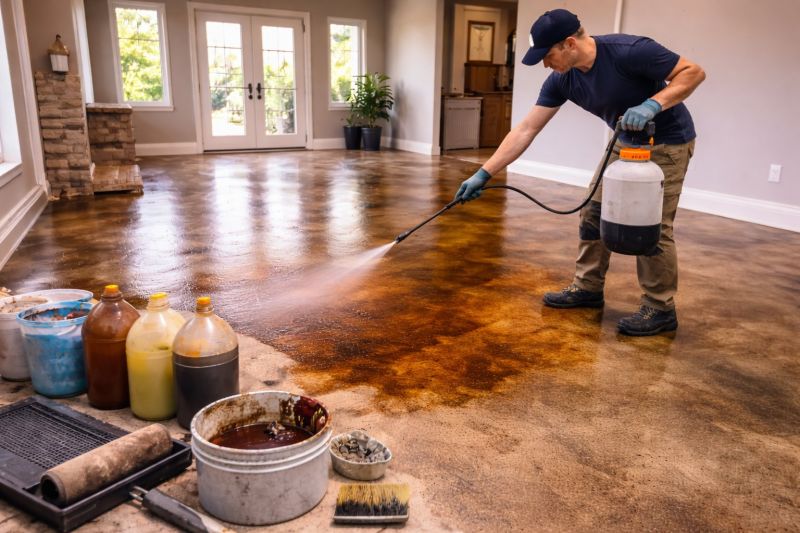 Stamped Concrete Staining in Fort Worth, TX
