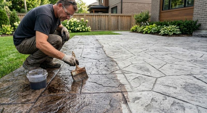 Stamped Concrete Staining in Corpus Christi, TX
